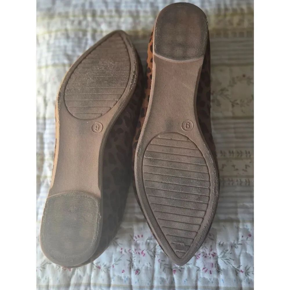 MAURICES Leopard Print Pointed Toe Flats - Brown SZ 9 - Picture 6 of 7